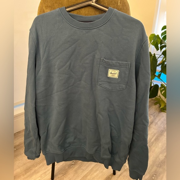 Blue Herschel Pocket Crew Sweatshirt - Men’s Size M/XL - Picture 2 of 3